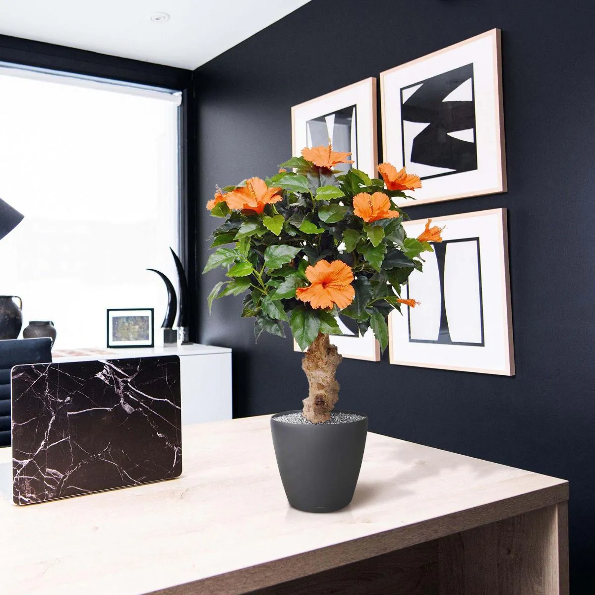 kunstplant hibiscus oranje